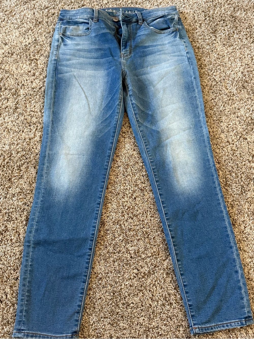 American Eagle Outfitters Blue Ankle Skinny Jeans